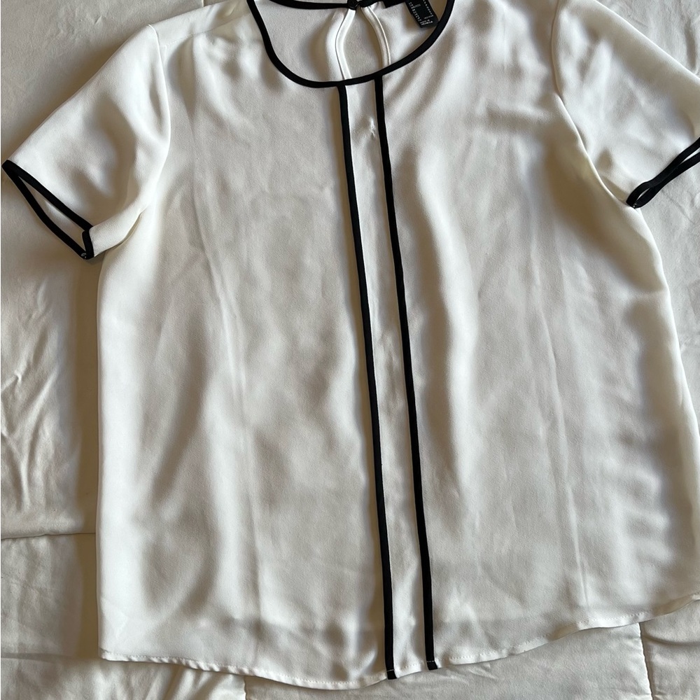 slim white blouse